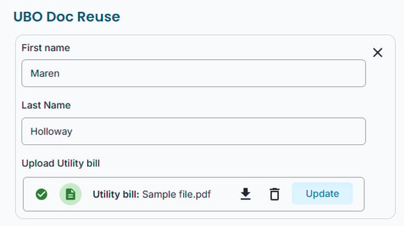 KYC Collector UBO Document Reuse